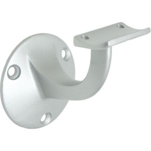 Leuninghouder Gegoten aluminium geanodiseerd, F1 met hol zadel opschroevend Achterplaat: 60 mm h.h. maat: 65 mm