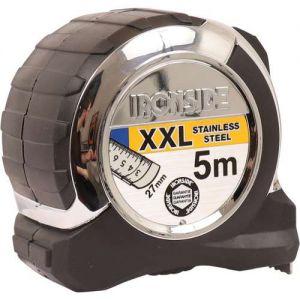 Rolbandmaat XXL met rvs band Ironside  5 meter, bandbreedte 27mm