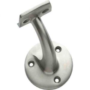 Leuninghouder rvs geborsteld met hol zadel opschroefbaar Achterplaat: 55 mm h.h. maat: 66 mm