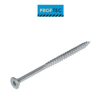 Proftec Spaanplaatschroef verzinkt, platkop deeldraad 3.0x40mm Torx10 - verpakt per 200 stuks